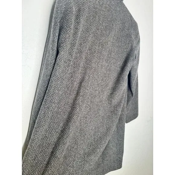 Peruvian Connection Womens Alpaca Wool Gray Button Long Lined Coat Pocket Sze 12 - Picture 5 of 13